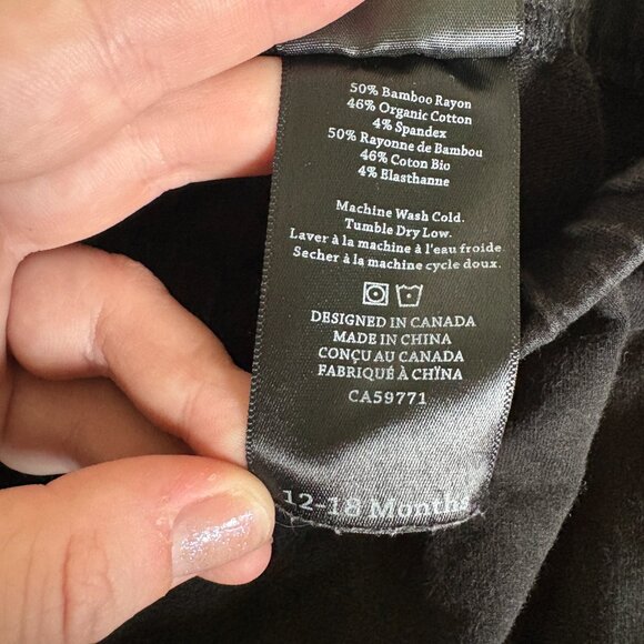 Whistle & Flute Bamboo Jogger Harem Pants Black 12-18 months - Picture 8 of 10